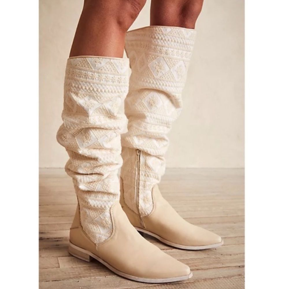 Free People Bren Textile Slouch Boot
